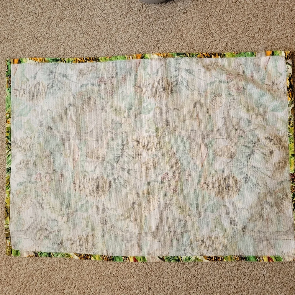 Vintage Woodland Scene Kitchen Linen ~ Towel or Tapestry ~ Nature ~ Pretty